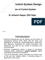 EEE401 Control System Design Overview