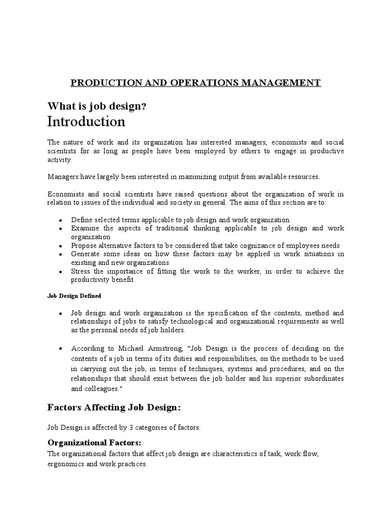 Ergonomics in Job Design Strategies | PDF | Human Factors And ...