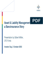 Asset & Liability Management, A Bancinsurance Story: Presentation by Gilbert Mittler, CFO Fortis