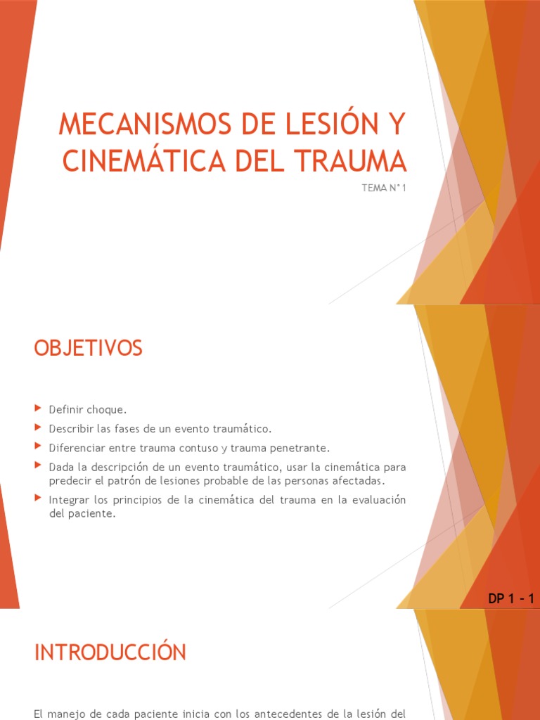 Mecanismos de Lesión y Cinemática del Trauma | PDF | Lesión | Cinemática