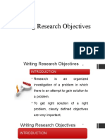 Nursing Research Objectives