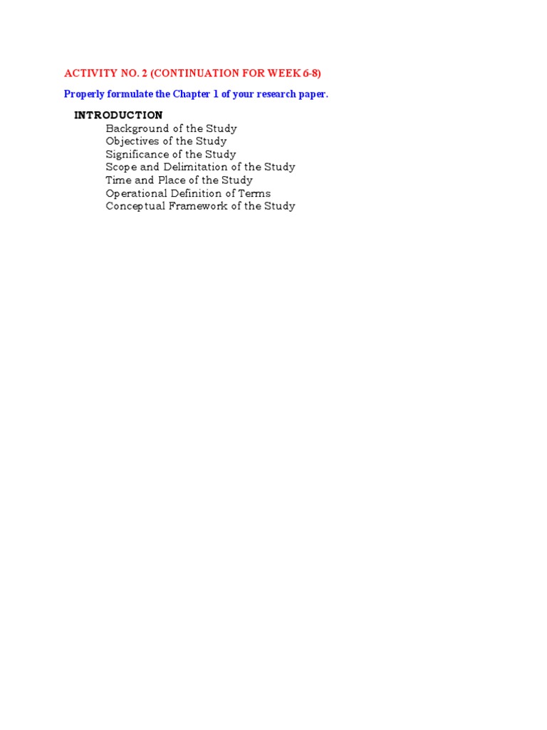 Chapter 1 Research Paper Guidelines | PDF | Science & Mathematics