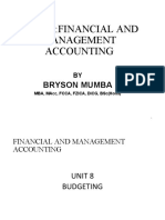 Gbs 520:financial and Management Accounting: Bryson Mumba