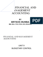 Gbs 520:financial and Management Accounting: Bryson Mumba
