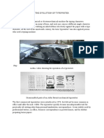 EVOLUTION OF THE TYPEWRITER