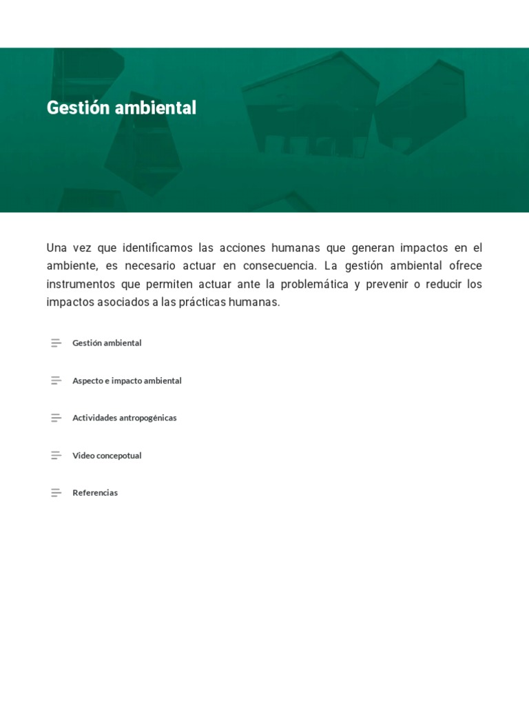 Gestión Ambiental | PDF | Deforestación | Entorno natural