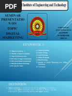 Seminar Presentatio NON Topic Digital Marketing: 1950302 3 Semester (2019-21)