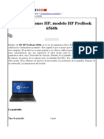 HP HP ProBook 6560b Características