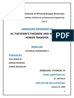 Ac Thevenin'S Theorem and Maximum Power Transfer: Laboratory Experiment #6