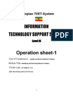 Information Technology Support Service: Operation Sheet-1