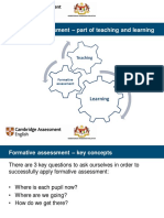 Formative Assessment – Part of Teaching and Learning