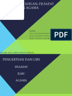 Kel 1-ILMU PENGETAHUAN, FILSAFAT DAN AGAMA