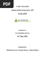 AT Galanz: Case Analysis Operations Strategy