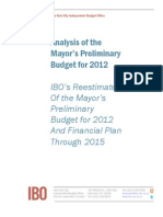 Analysis of The Mayor's Preliminary Budget For 2012