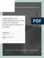 Monitoring The Implementation of The Code of Conduct by Political Parties in Georgia