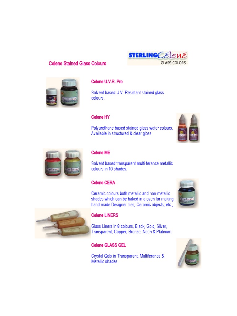 Celene Stained Glass Colours | PDF | Glasses | Ceramics