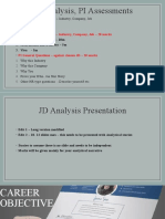 JD Analysis, PI Assessments