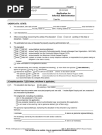 Application For Informal Administration: State of Wisconsin, Circuit Court, County