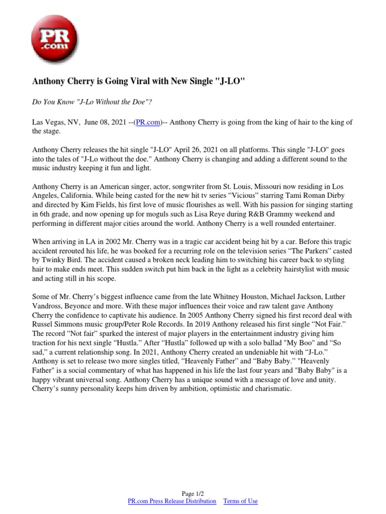 Anthony Cherry Is Going Viral With New Single 