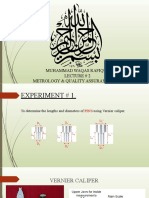 Muhammad Waqas Rafique Lecture # 2 Metrology & Quality Assurance (Lab)