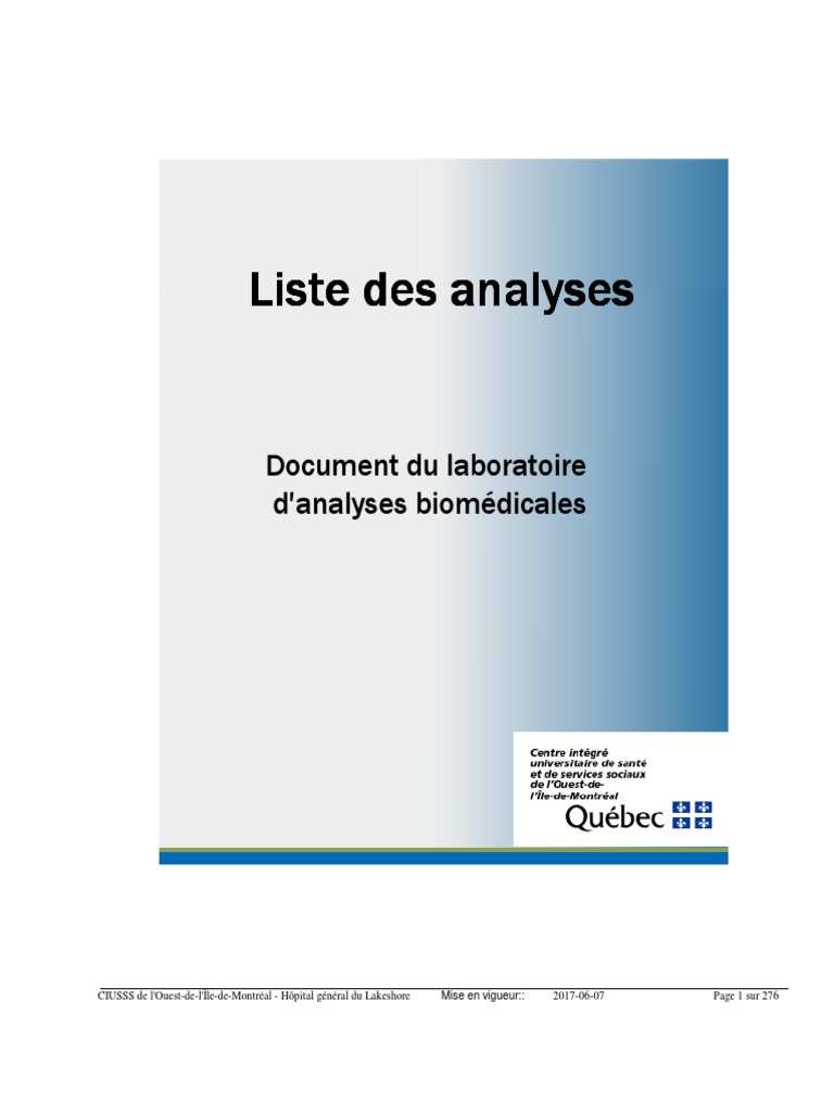 Page De Garde Cahier Des Sons Cp Lerak Petit Bout Listes Des Analyses Laboratoire 2017 06 06 | PDF | Clinical Medicine |  Endocrine System