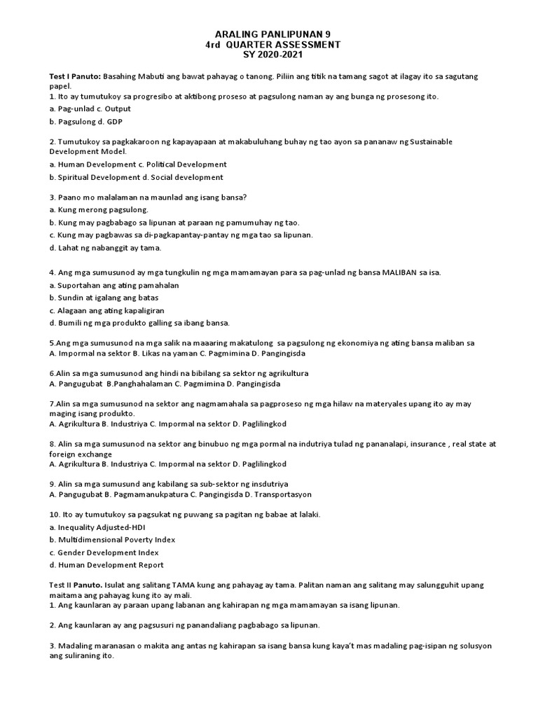 Panuto | PDF