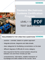 Siemens Mechatronic Systems Certification Program: Test Questions
