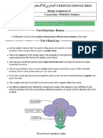 Biology Assignment 34 Class: SII Lesson Date 07/06/2021 (Monday) Chapter 16 Reproduction