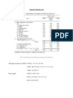 Annual Production Cost: Table 1 Typical Factors For Estimation of Project Fixed Capital Cost