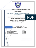 Single Plate Clutch Design Project