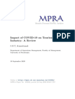 Impact of Covid-19 On Tourism Industry: A Review: Munich Personal Repec Archive