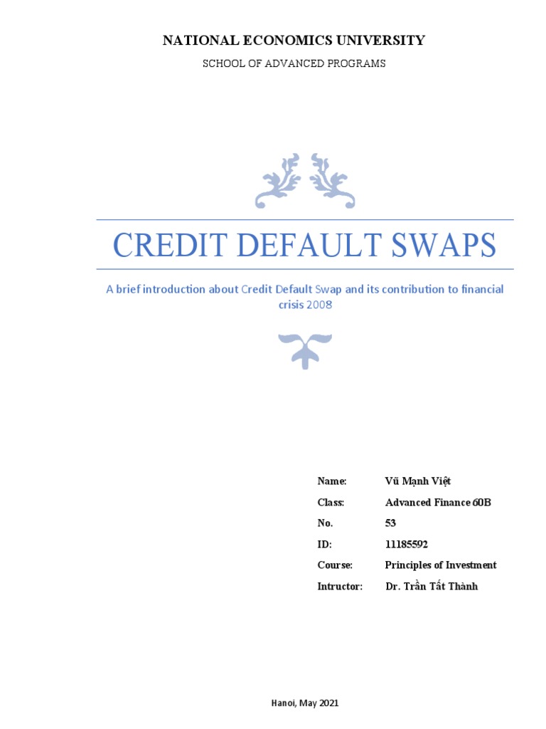 Credit Default Swaps | PDF | Credit Default Swap | Derivative (Finance)
