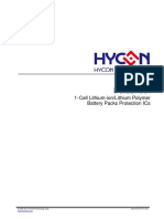 Hy2110 Datasheet: 1-Cell Lithium-Ion/Lithium Polymer Battery Packs Protection Ics