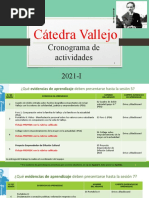 Cronograma de actividades Cátedra Vallejo