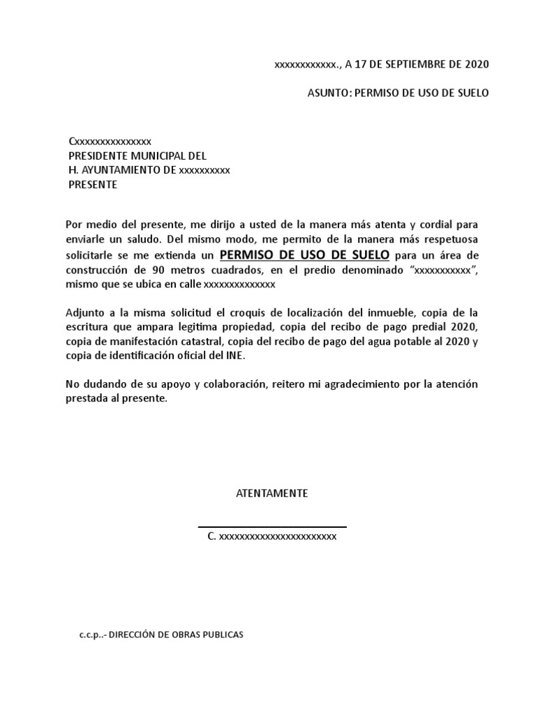 Formato Permiso de Construccion PDF