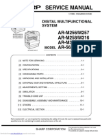 Service Manual: AR-M256/M257 AR-M258/M316 AR-M317/M318 AR-5625/5631