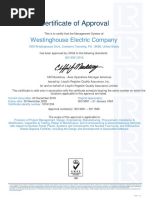 Westinghouse Multi-Site ISO 9001 Certificate Jan 22 2019