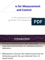Sensors For Measurement and Control: 6.3 The Measurement of Pressure PP 452 (R.C Vol3 Chemical Engineering)