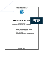 Internship Report: Hanoi Open University Faculty of English