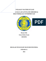 Analisis Data Kuantitatif (Primer & Sekunder) Dan Interpretasi