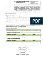 Acta de Conformación Brigadas de Emergencias.