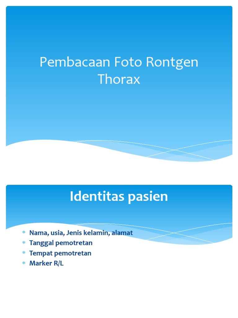 Panduan Pembacaan Foto Rontgen Thorax | PDF
