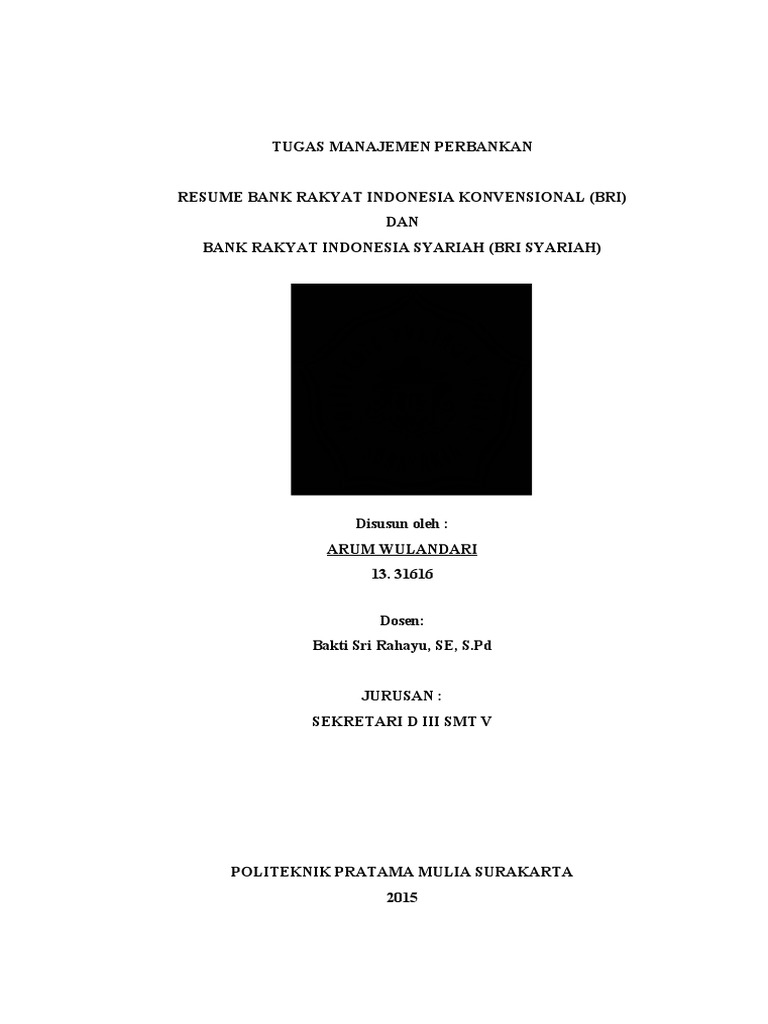 Sejarah bank bri dan produknya
