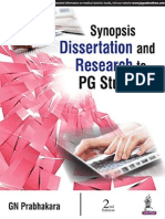 Synopsis, Dissertation and Research For PG Students