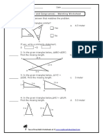 Triangles (Similarity and Congruence) - Matching Worksheet: Name - Date