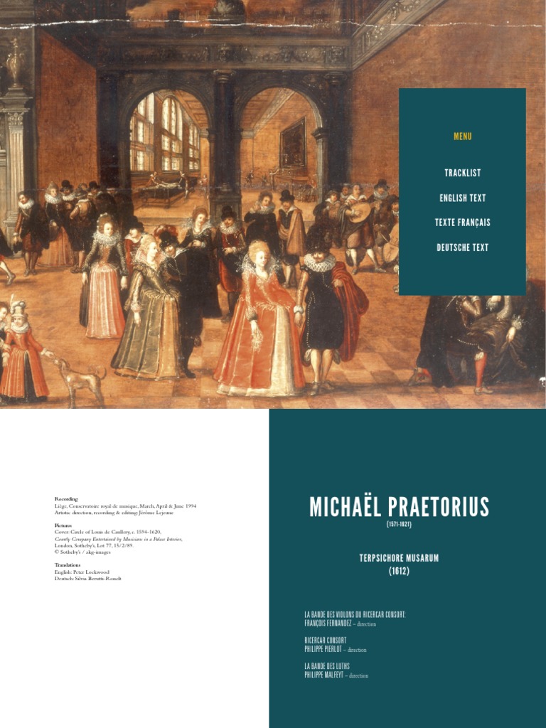 Digital Booklet - Praetorius - Terpsi | PDF | Arts du spectacle ...
