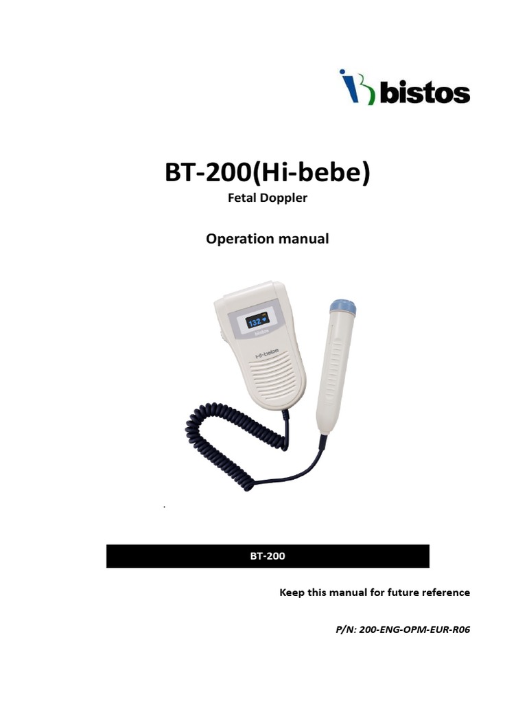 Dopler Hi Bebe Bt-200 Usuario | PDF | Technology & Engineering