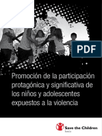 Promoción de La Participación Protagónica y Significativa de Los Niños y Adolescentes Expuestos A La Violencia