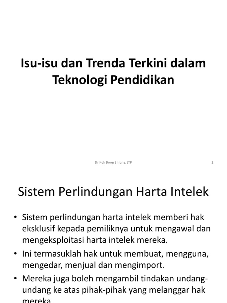 Isu Isu Dan Trenda Terkini Dalam Teknologi Pendidikan Pdf