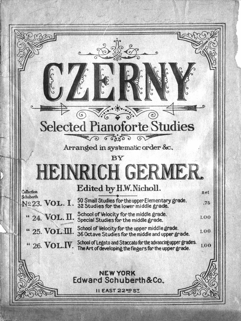50 Etudes de Velocité, Op.818 by C. Czerny - sheet music on